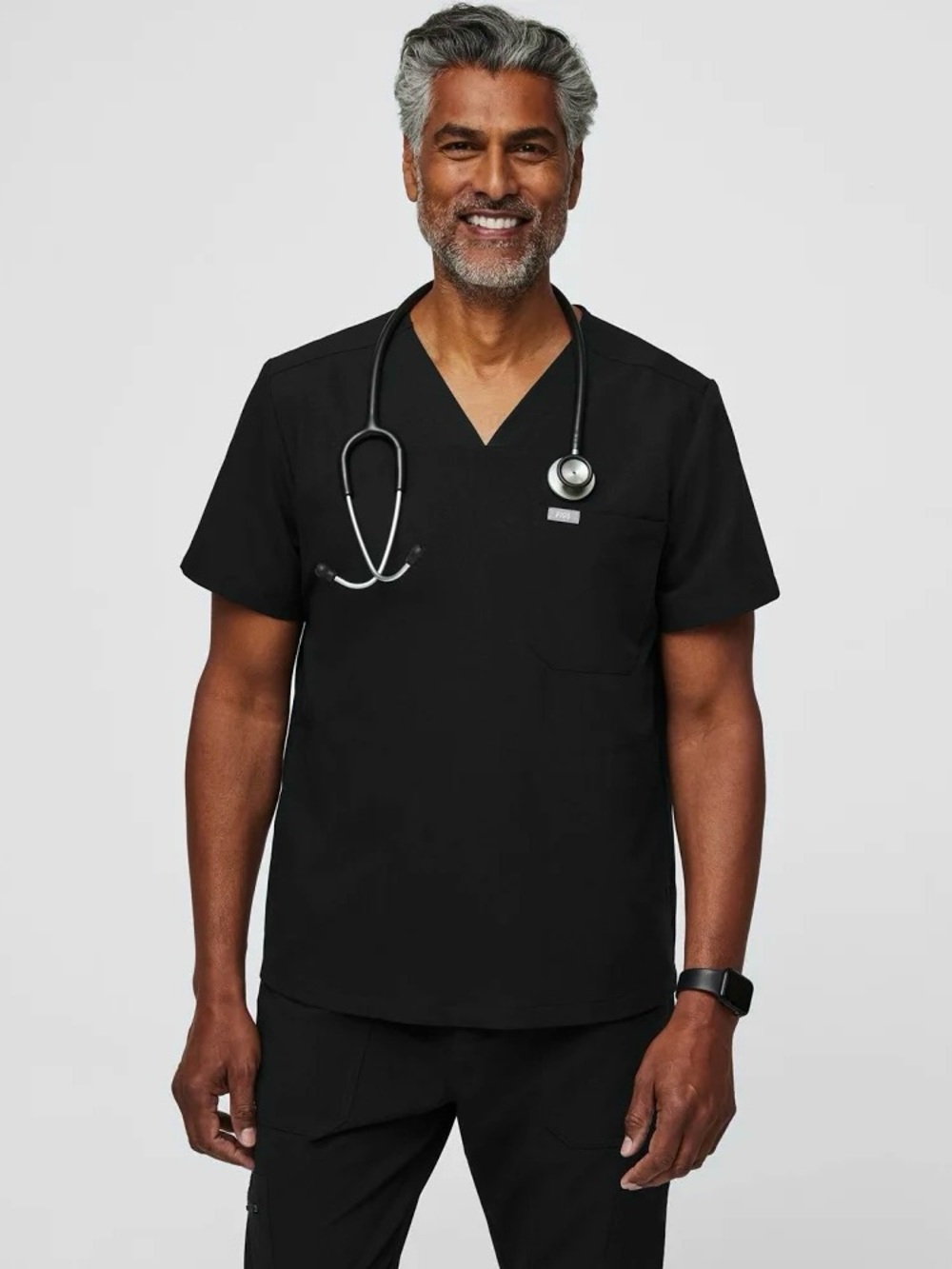 Figs Mens Chisec Three-pocket Scrub Top Black with V-Neck size XL po#1616